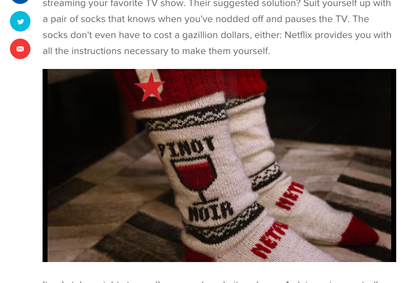 Netflix-themed socks.