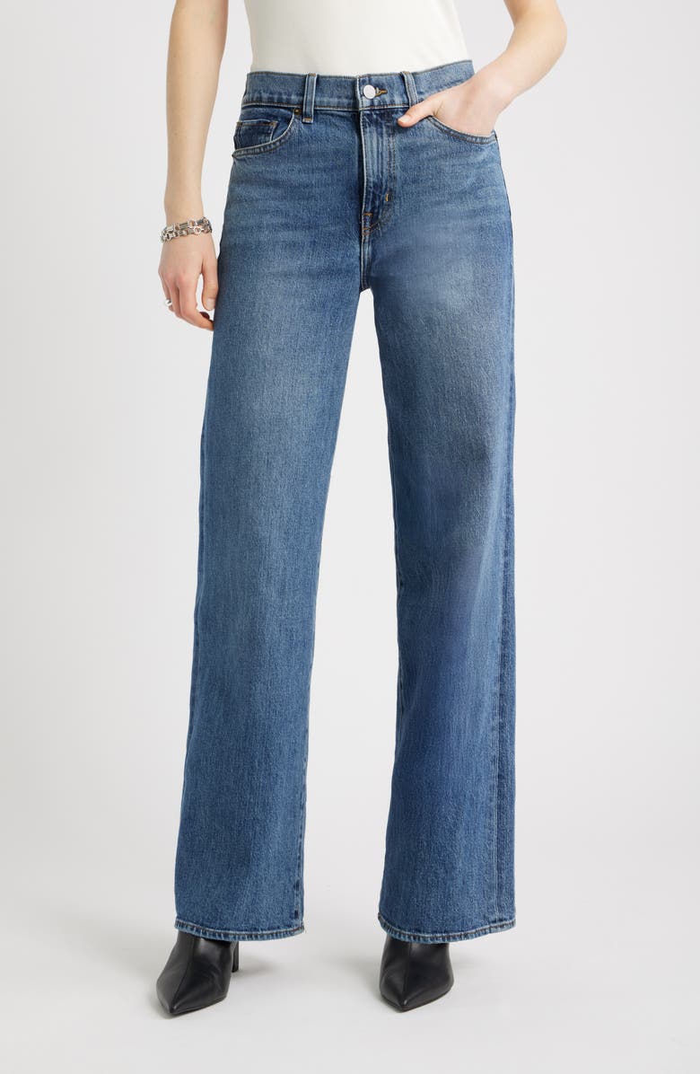 high waist wide leg jeans