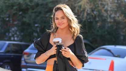 Chrissy Teigen quits, Chrissy Teigen out on a shopping trip on February 24, 2021 in Los Angeles, California.