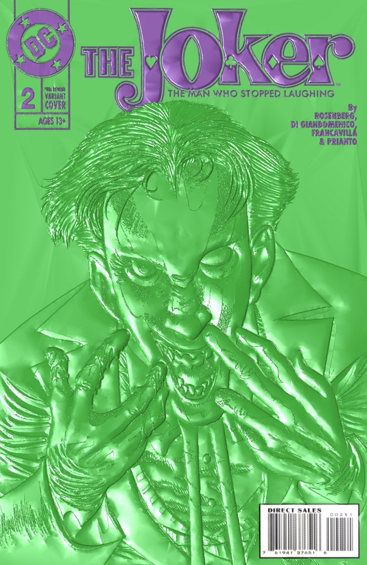 The Joker: The Man Who Stopped Laughing #2 '90s embossed cover