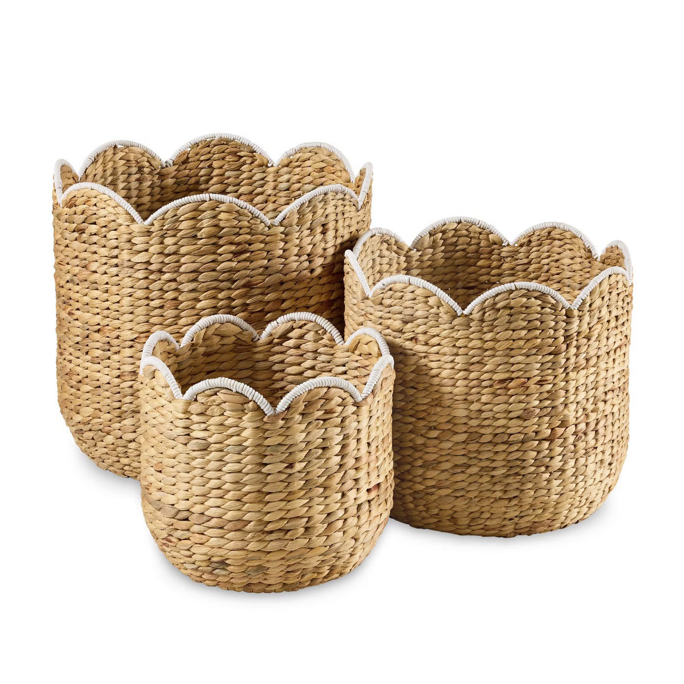 Target, Best Choice Products Scalloped 3pc Water Hyacinth Nesting Baskets- Chestnut
