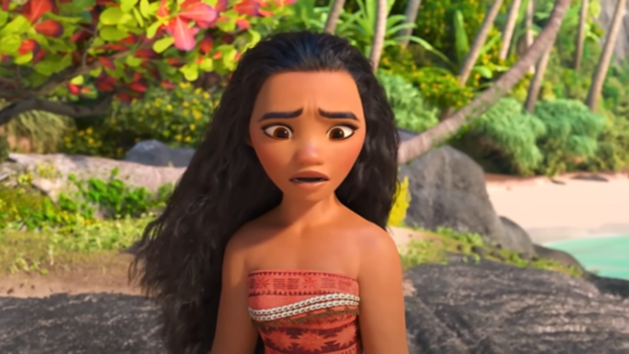 Moana looking sad in Moana.