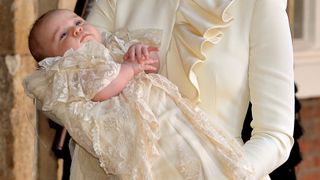 Prince George during his Christening in 2013