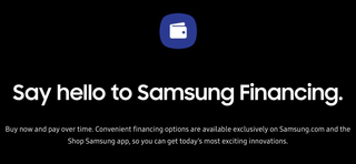 Samsung financing page