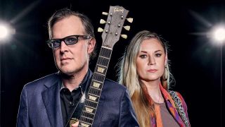 Joe Bonamassa and Joanne Shaw Taylor (studio portraits, composite image)