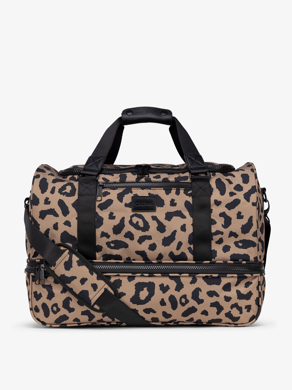Stevyn Duffel Bag With Shoe Compartment - Cheetah