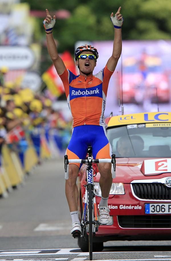 Luis Leon Sanchez (Rabobank) wins the Tour de France stage for Rabobank