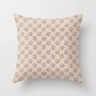 Floral print throw pillow