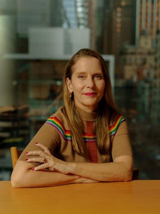 Paola Antonelli at the Architecture and Design Study Centre at the Museum of Modern Art (MoMA) in New York