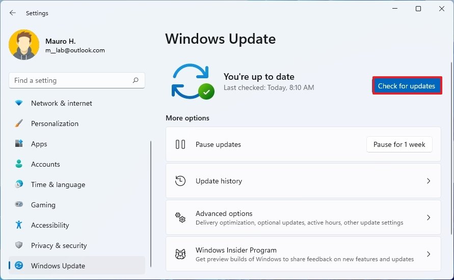 Windows 11 check for updates