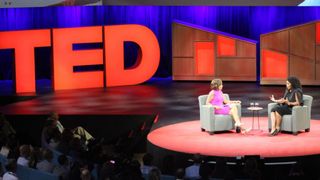 Gayle King interviews Serena Williams at a TED Conference in Vancouver, Canada. 