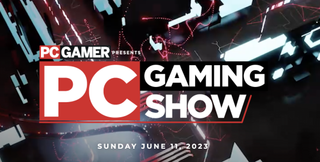 a shot of the logo for the PC Gaming Show 2023