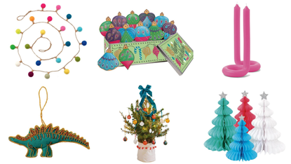 Grid showing six different decorations