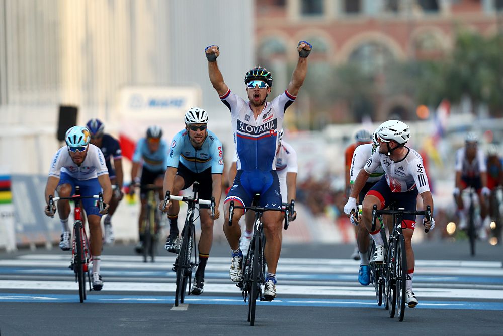 Peter Sagan (Slovakia) defends his world title in Doha sprint