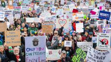 A protest in Boston