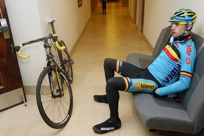 Rob Peeters is ready to head out on a training ride.