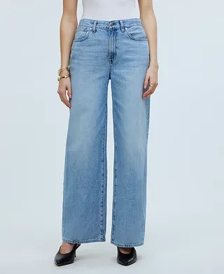 Madewell Super Wide Leg Jeans in Ahern Wash: Cool Denim Edition