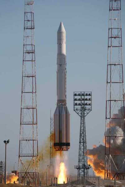 Russian Military Satellite Launched by Proton Rocket