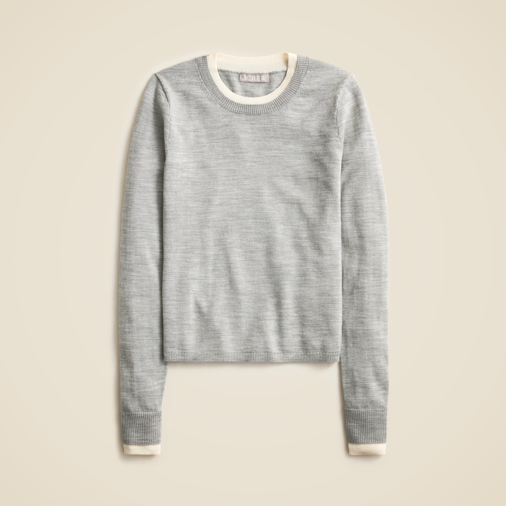 Carolyn Layered Crewneck Sweater in Merino Wool