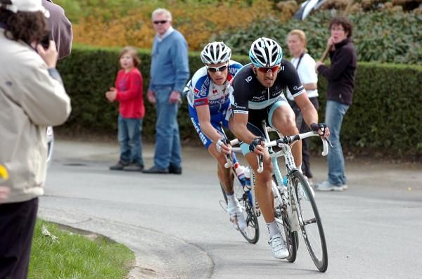 Fabian Cancellara (Leopard Trek) with Sylvain Chavanel (Quick Step) in tow