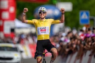 Tour de Romandie: Tadej Pogačar shatters peloton on 'queen stage' and wins stage 4