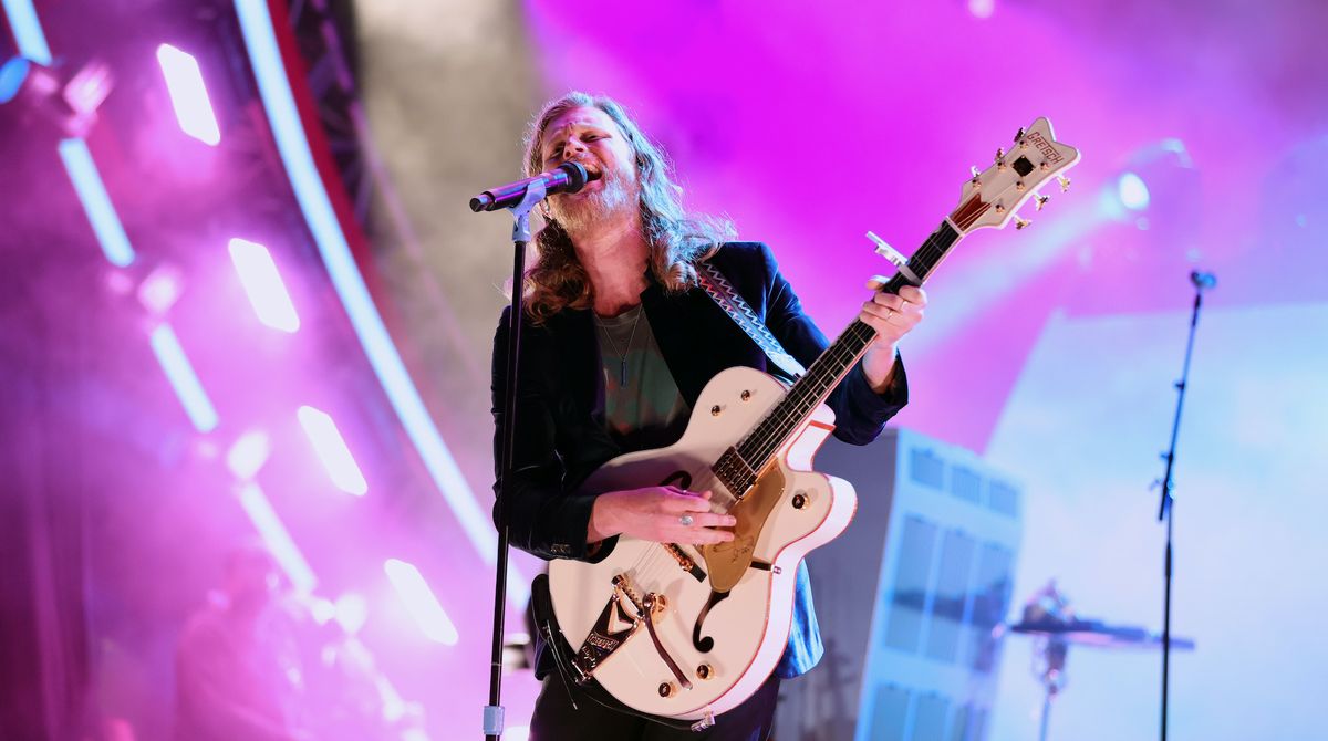 Maxwell Hughes of The Lumineers performs onstage during Global Citizen Live on September 25, 2021 in Los Angeles, California