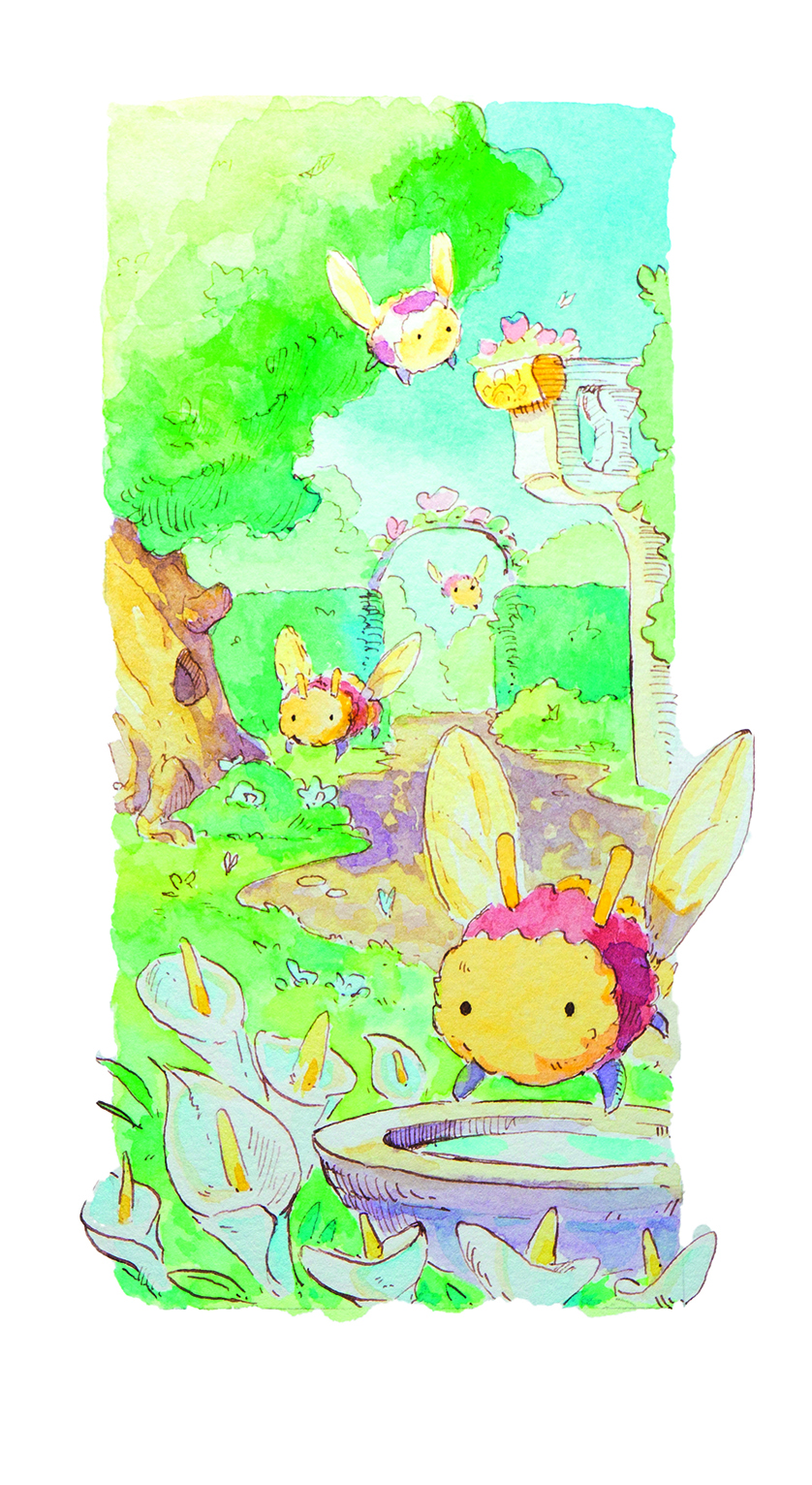 Fantasy art painted with watercolours