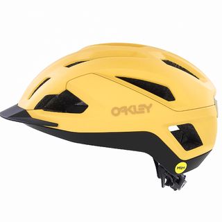 Oakley ARO3 Allroad in Yellow side on with Oakley logo