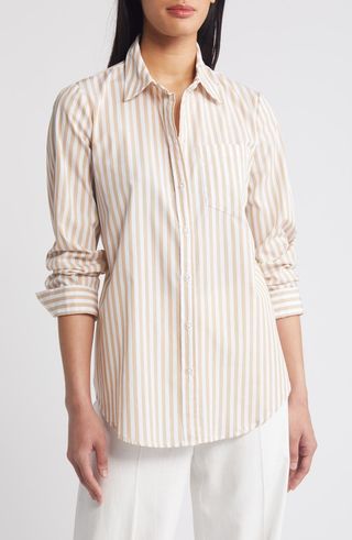 Stripe Button-Up Shirt