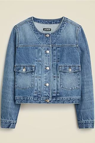 Pleated Denim Lady Jacket