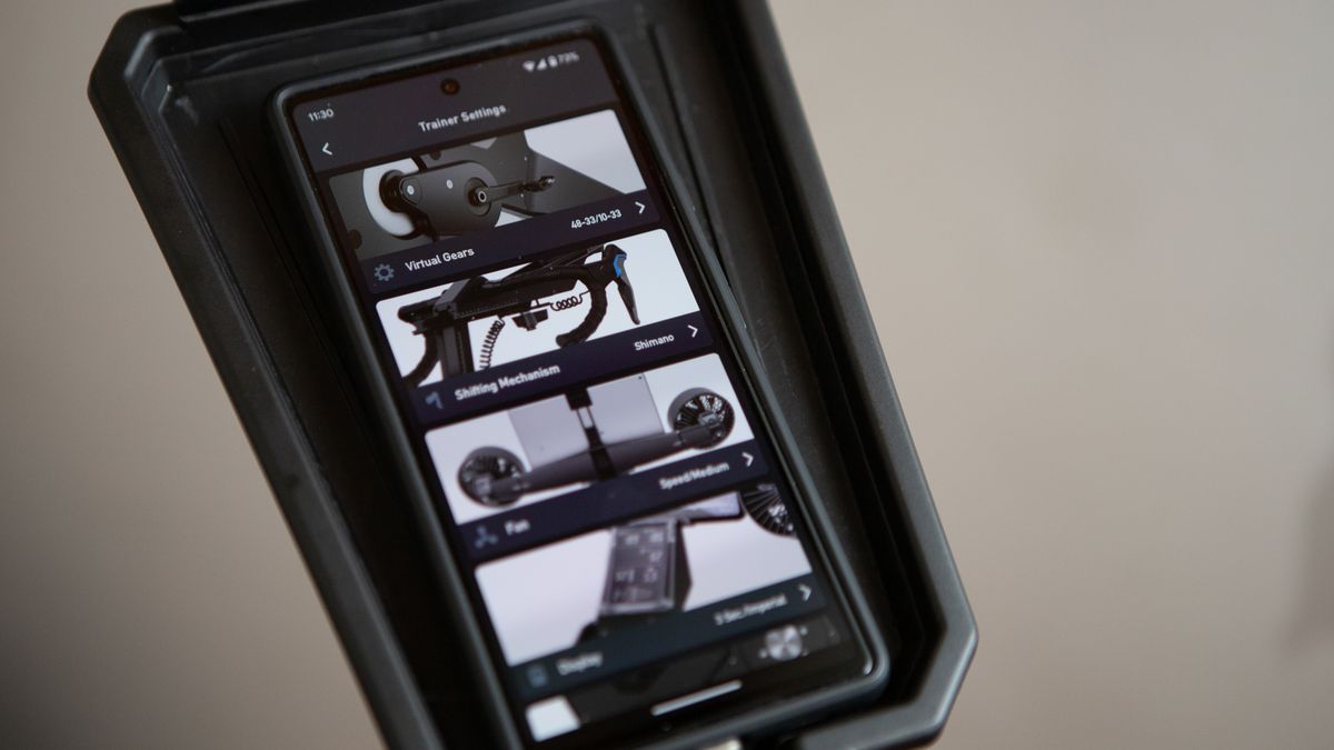 Garmin Tacx Neo Bike Plus app options