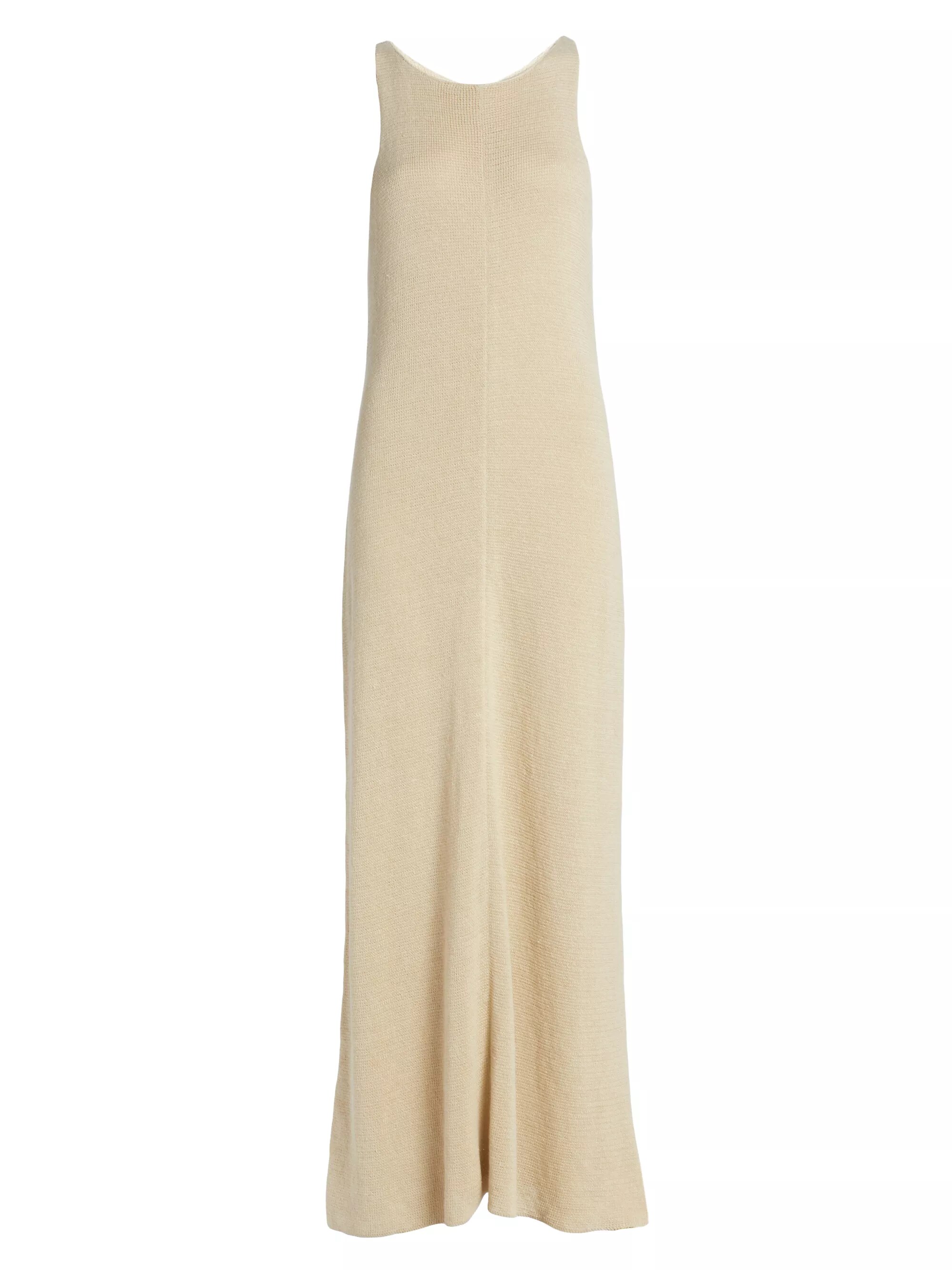 Vestido maxi de linho de frota