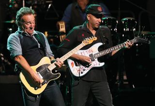 [L-R] Bruce Springsteen and Tom Morello