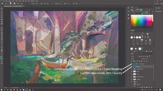 Painting over a 3D environment