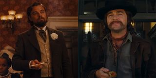 Leonardo DiCaprio in Django Unchained and Once Upon A Time In Hollywood