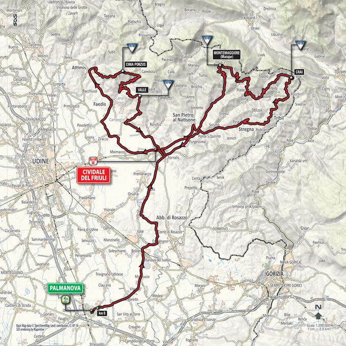 Giro d'Italia 2016: stage 13 map