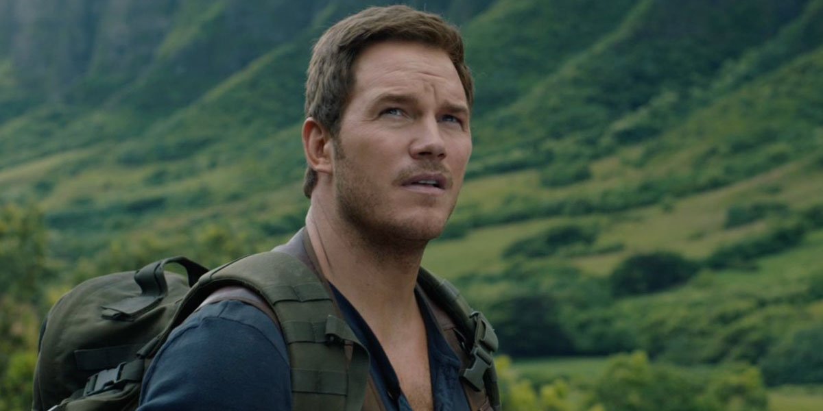 Chris Pratt hiking in Jurassic World 3