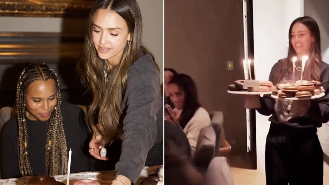 Meghan Markle attends Kerry Washington&#039;s birthday party, Jessica Alba presents a cake with candles