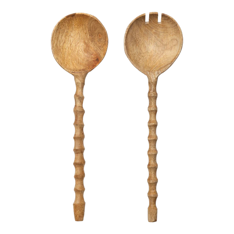 McGee &amp;amp; Co., Carved Handled Salad Servers (set of 2)