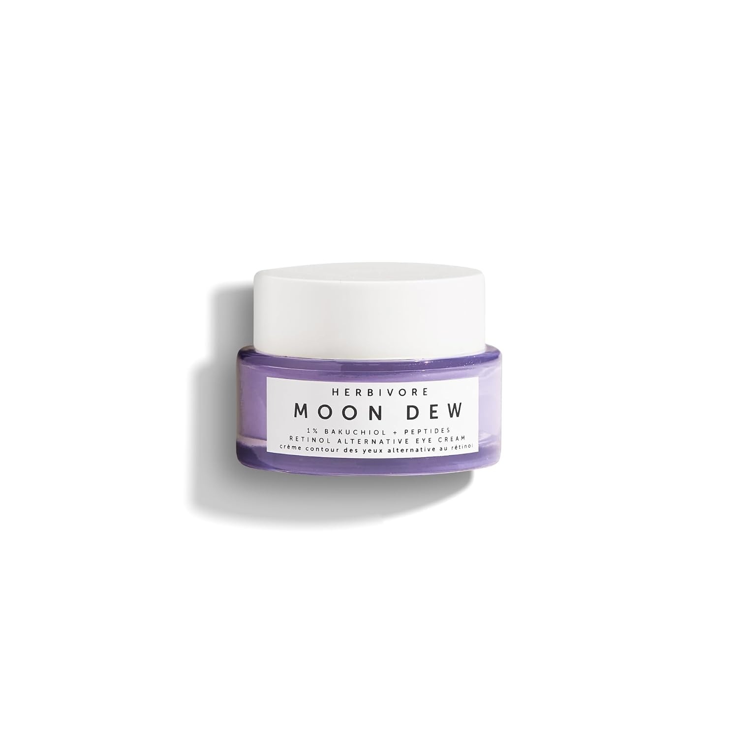 HERBIVORE, Herbivore Moon Dew 1% Bakuchiol + Peptides Retinol Alternative Anti Aging Eye Cream Reduces Fine Lines, Wrinkles & Puffiness, Plant-Based, Vegan, Cruelty-Free, 15ml / 0.5 Oz