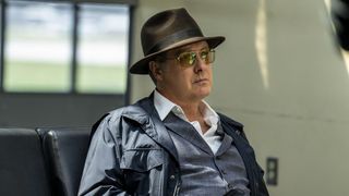 James Spader in a hat and sunglasses in The Blacklist