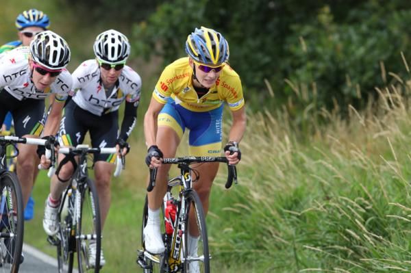 Emma Johansson (Hitec Products), Judith Arndt and Amber Neben (HTC-HighRoad) on the climb