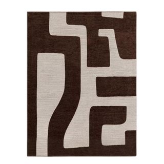 Modern Geo Rectangular Woven Indoor Outdoor Area Rug