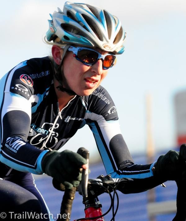 The setting sun was blinding for the riders at times