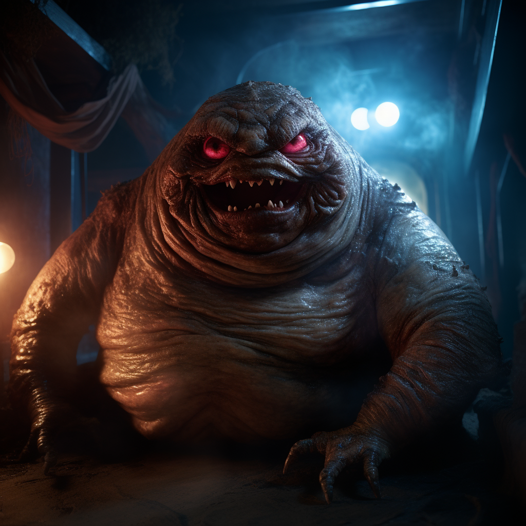An AI image of a famous film monster