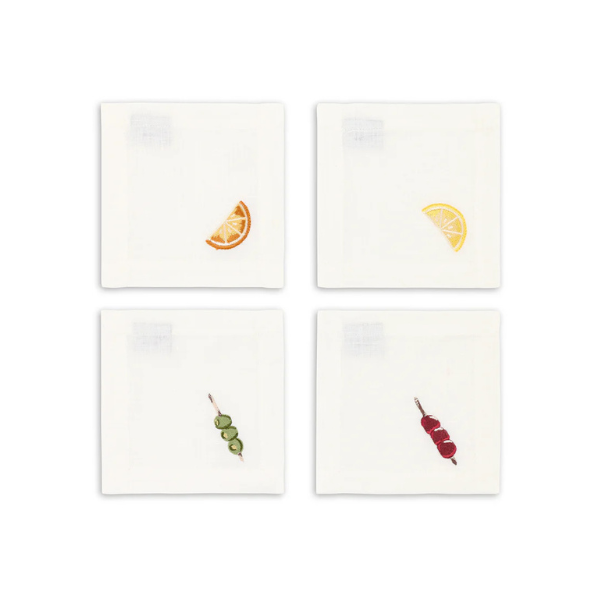 Rebecca Udall, Set of 4 Garnish Cocktail Napkins