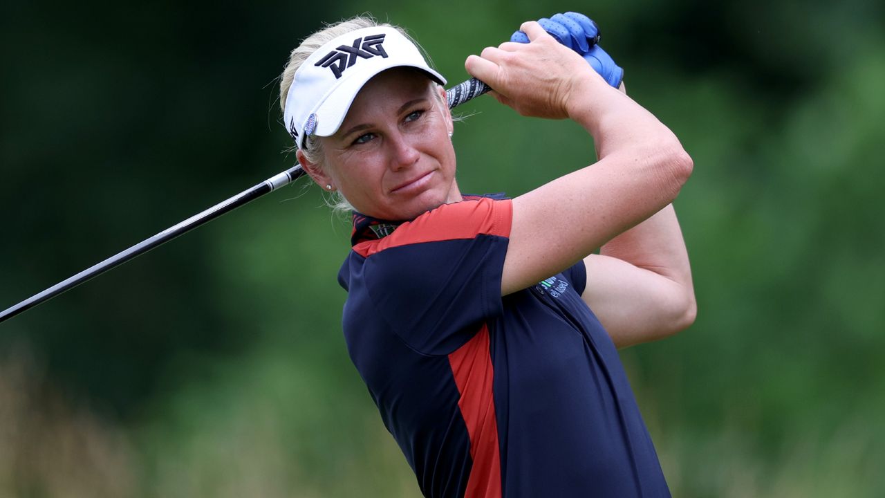 Ryann O&#039;Toole takes a shot in the 2022 KPMG Women&#039;s PGA Championship