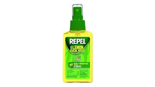 Bottle of Repel lemon eucalyptus insect repellent