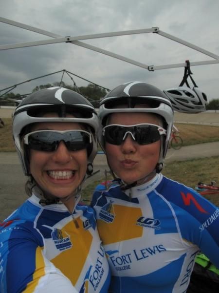 Getting mentally prepared for the team pursuit on possibly the windiest, stormiest day in Indianapolis.