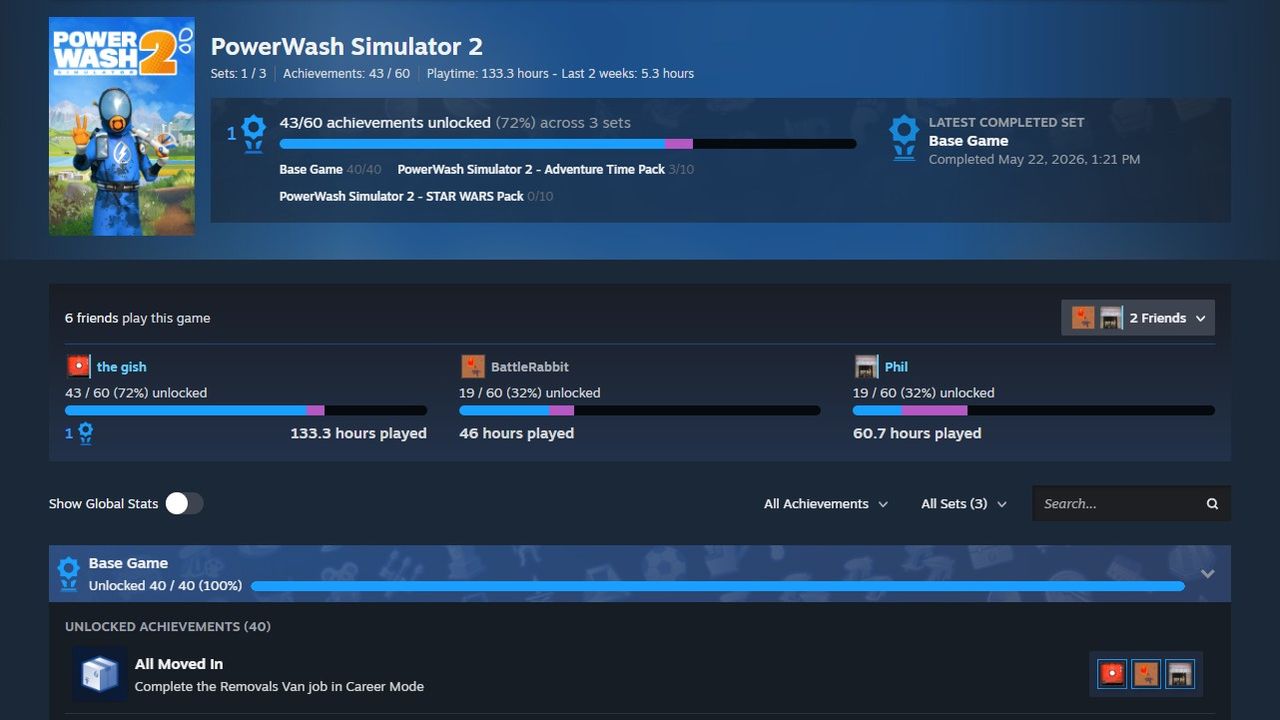 Screenshot from Steam Achievements